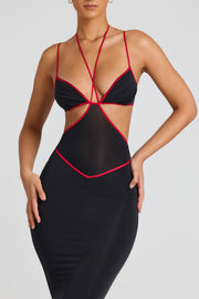 Oh Polly Bella 8010 robe soirée noire cut out