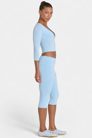 Oh Polly ButterCloud Legging Capri Ciel Opaque Sculptant