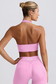 Oh Polly Define Luxe Halterneck brassière sport rose maintien modéré