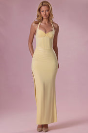 Oh Polly Olivette 15835 robe corset jaune beurre