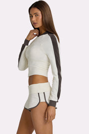 Oh Polly short éponge taille rabattue beige coconut