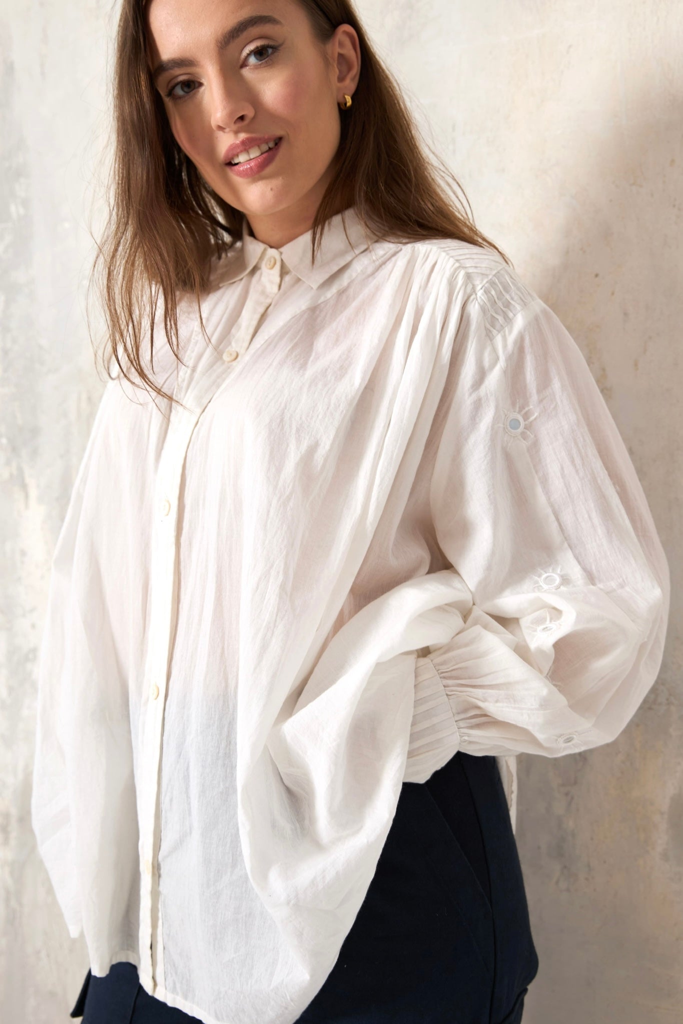 CHICOSOLEIL KAÏ chemise off white coton oversize