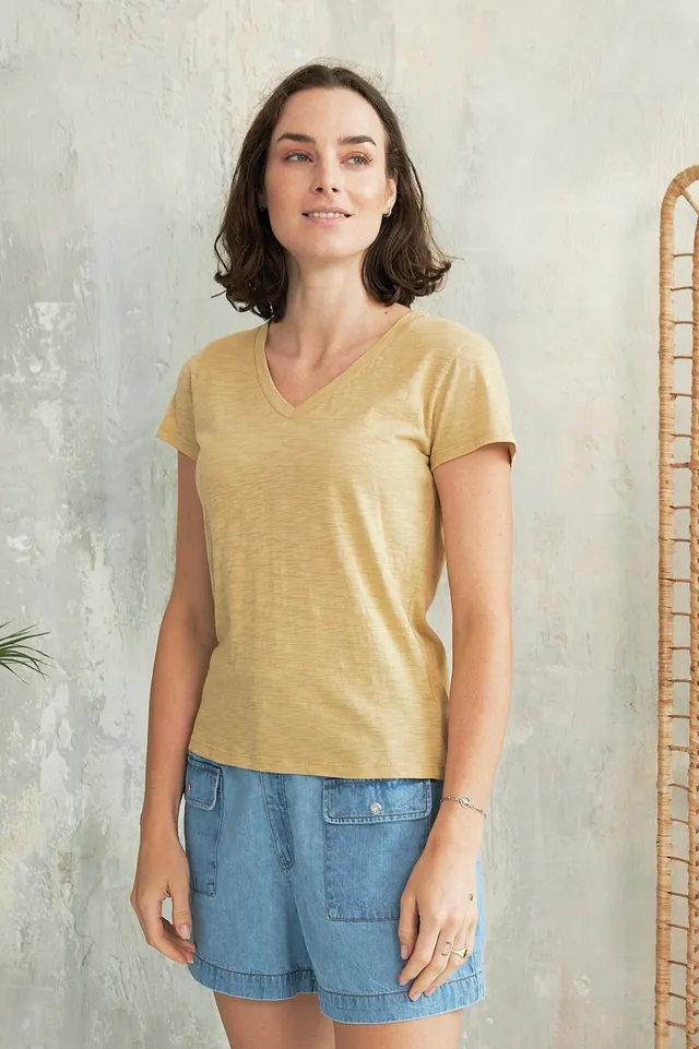 Chicosoleil Roxane t-shirt beige Skin coton