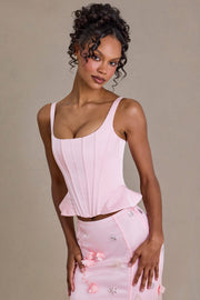 Oh Polly top corset satin rose baby bustier