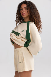 Oh Polly BT1190 mini short coton marbré taille élastique