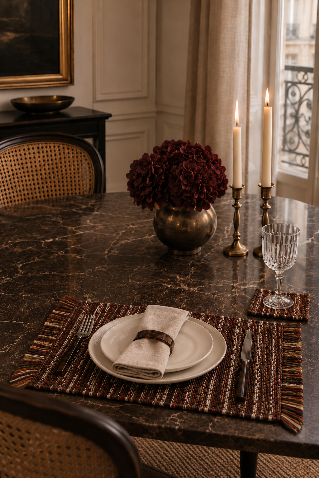 The Ethiquette Versailles set de table tweed rectangulaire 43x28