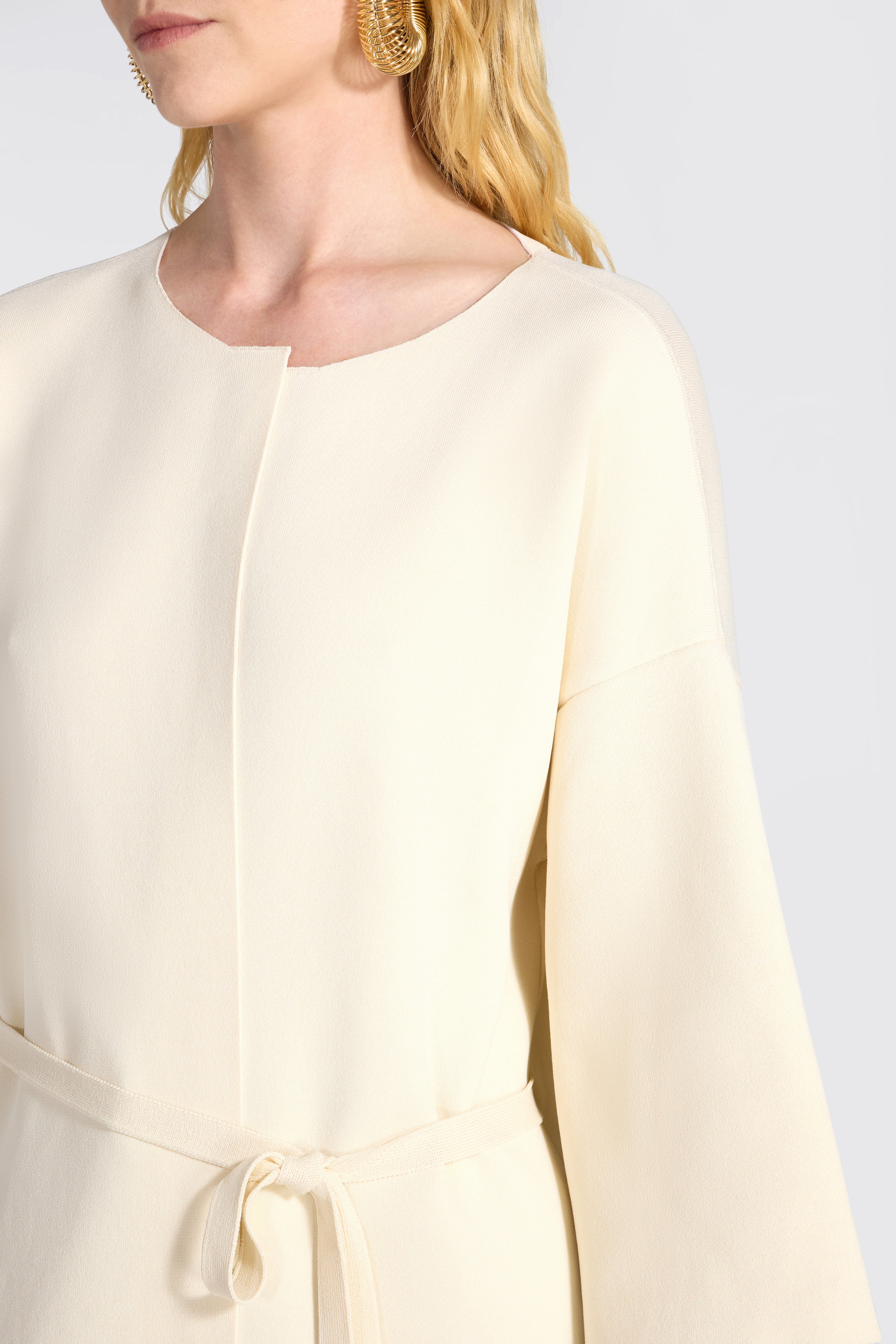 Liviana Conti Mila cardigan viscose ceinture kimono noir