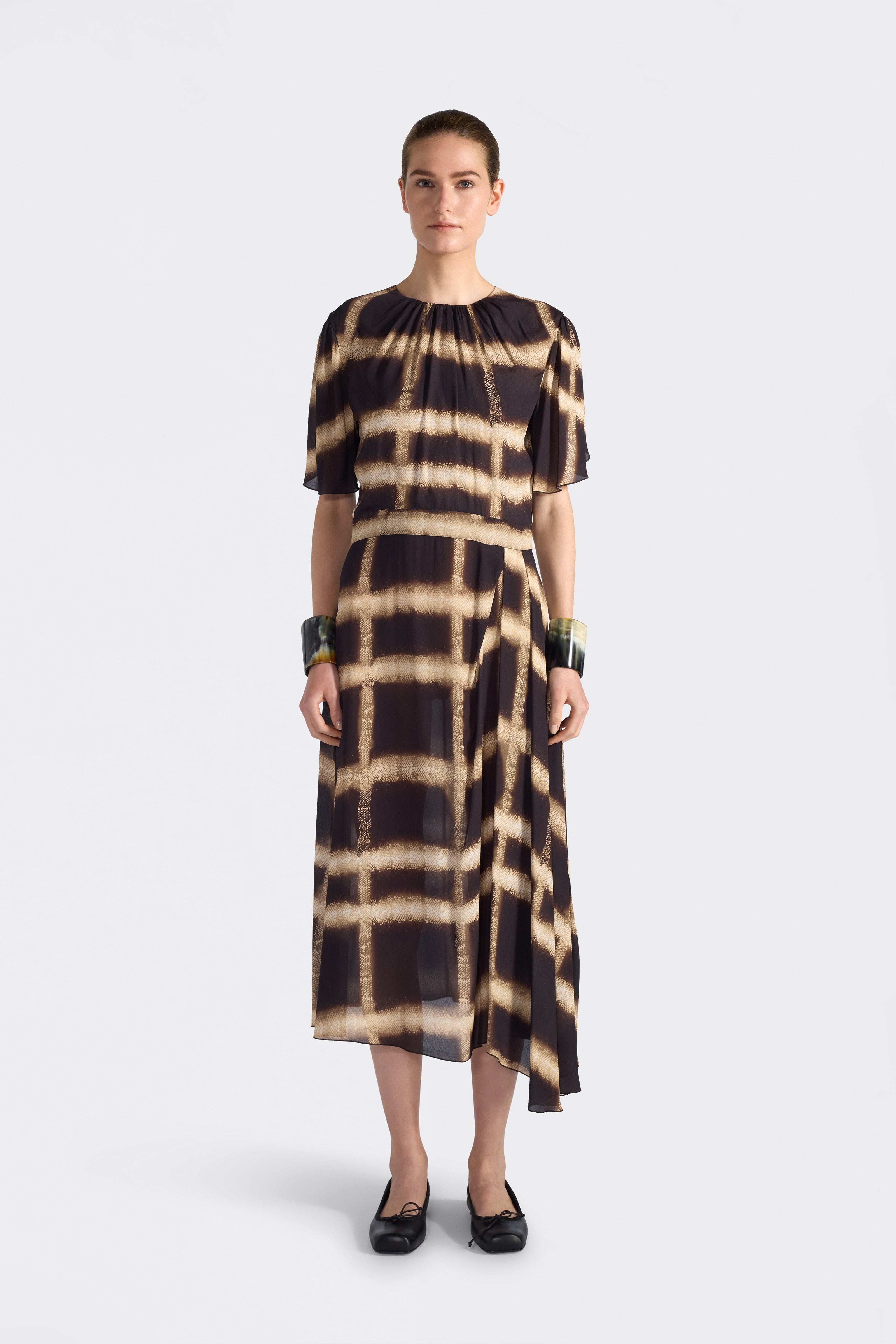 Liviana Conti Brittany robe midi pitone fondente viscose