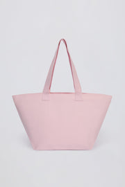 Bo+Tee Tote Bag Cabas Rose Pâle Toile de Coton Zippé