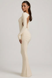 Oh Polly Regine robe longue dos nu ivoire modal