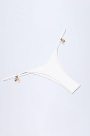 Oh Polly Swim Cebu Bas Bikini White string perles