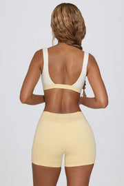 Oh Polly Shorts BT2234 short mini jaune chiné stretch