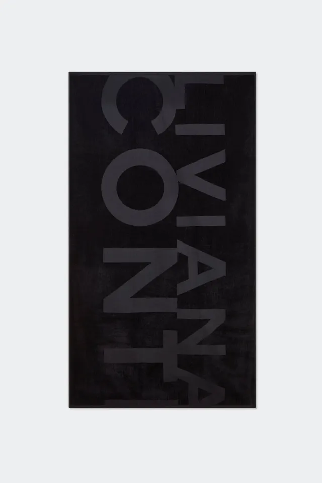 Liviana Conti Telo serviette de plage logo noir