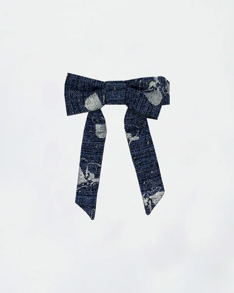 The Ethiquette Dada nœud tweed à clip taille unique