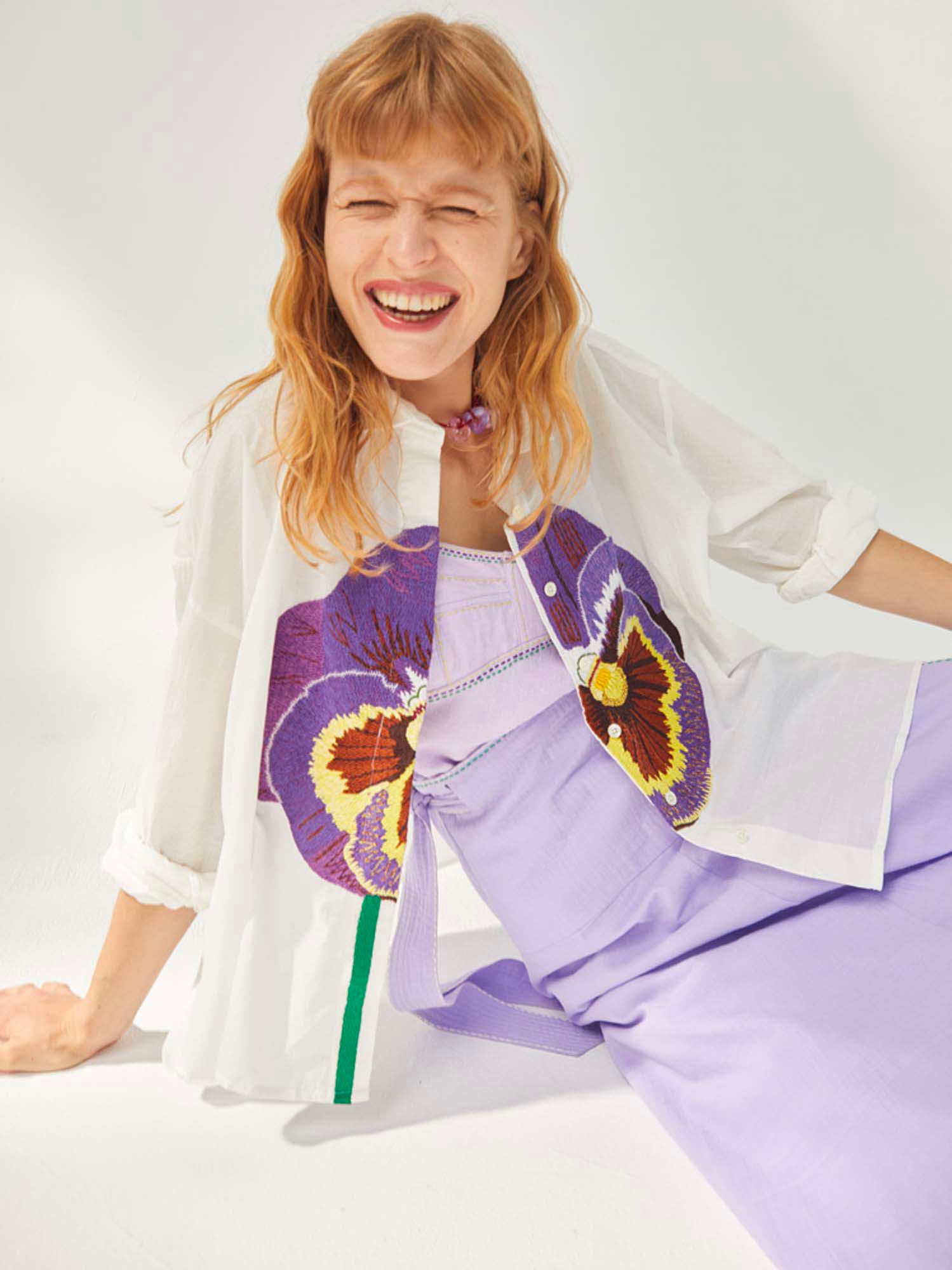Mii Greta La Pensée chemise femme coton violette XS-XL