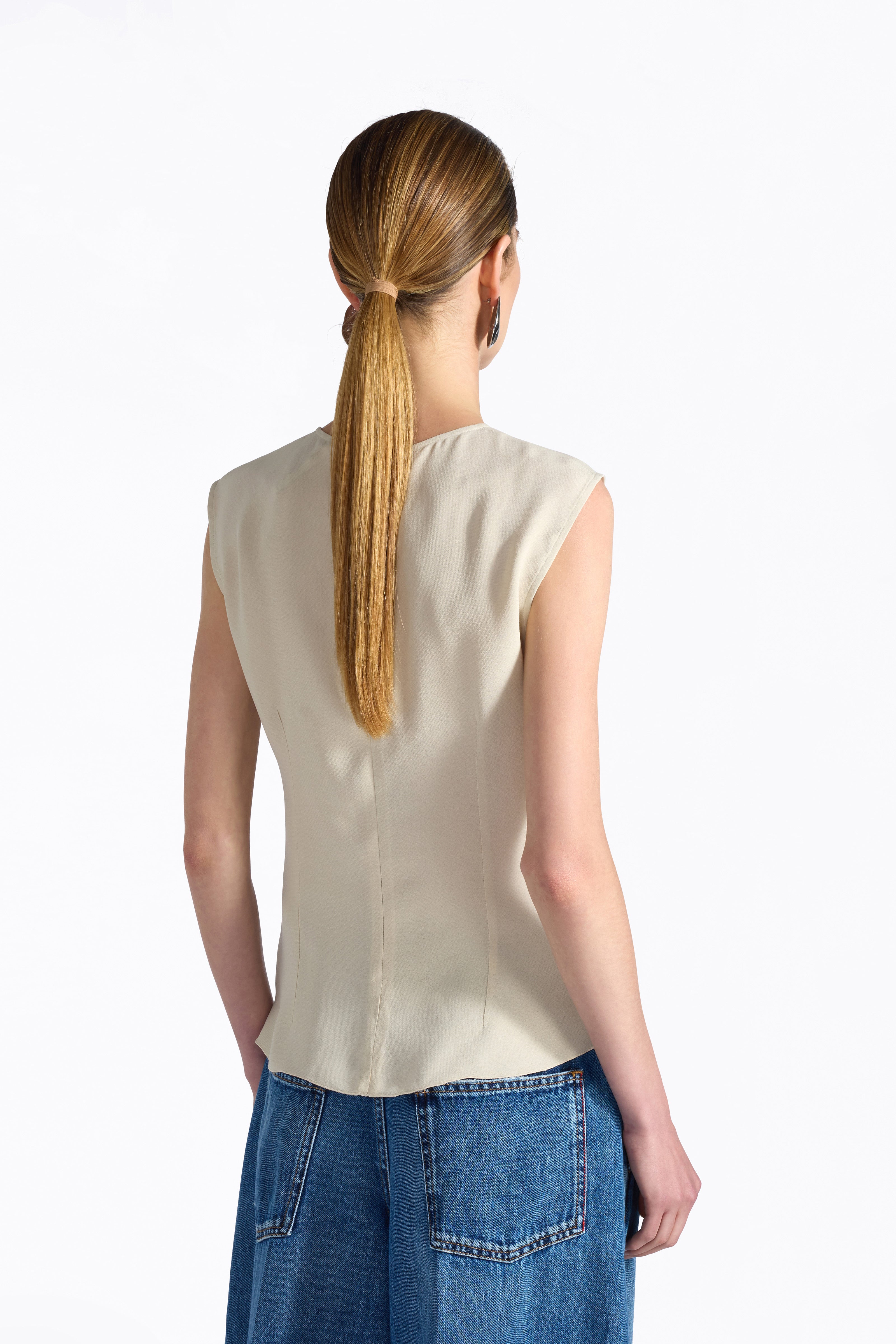 Liviana Conti Blouse Aglaia albâtre drapée