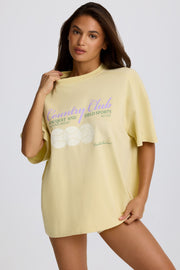 Oh Polly Tops t-shirt oversize jaune citron
