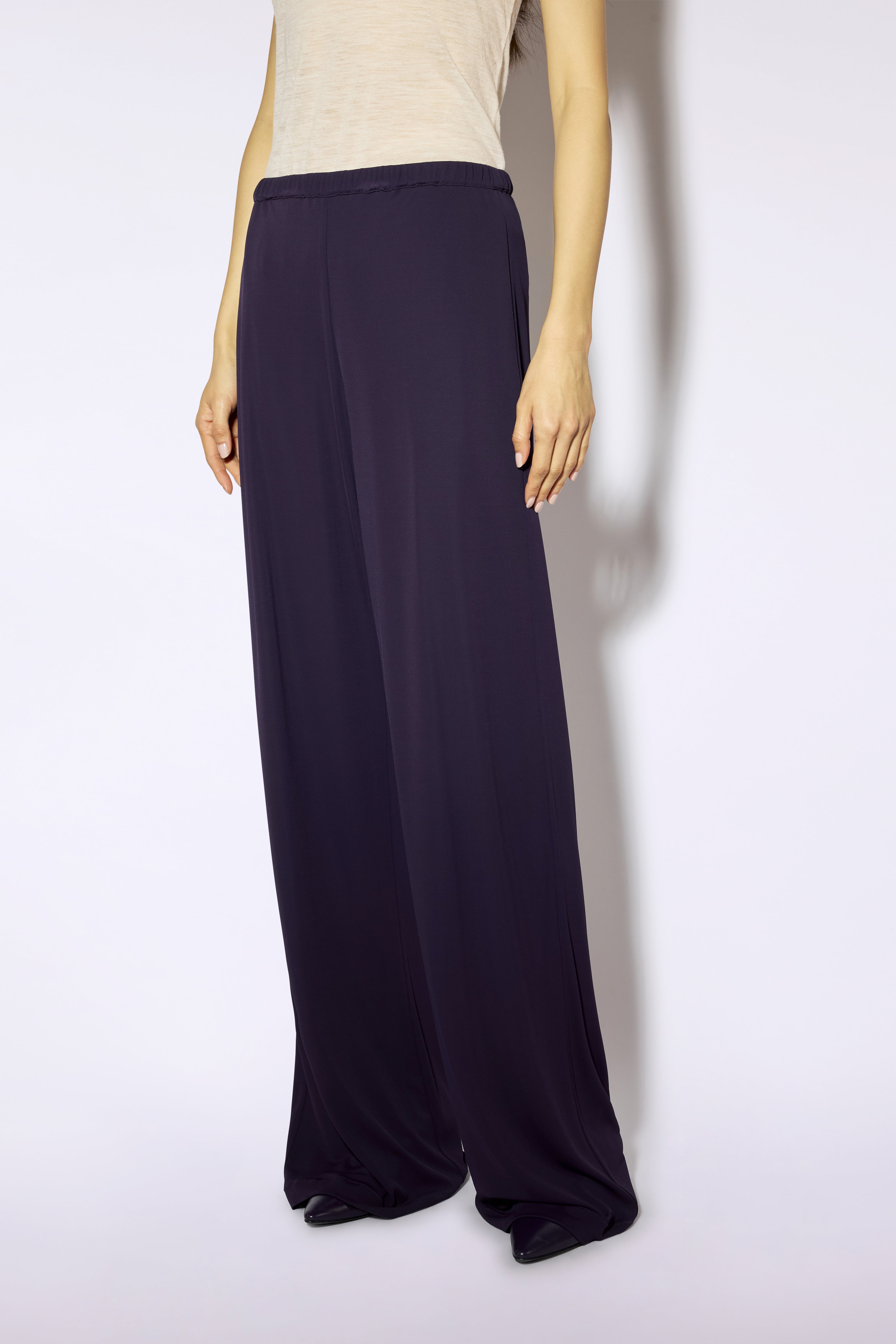 Liviana Conti Nolan pantalon palazzo myrtille viscose