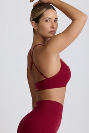 Oh Polly Super Sculpt BT2100 brassière sport bordeaux sans coutures