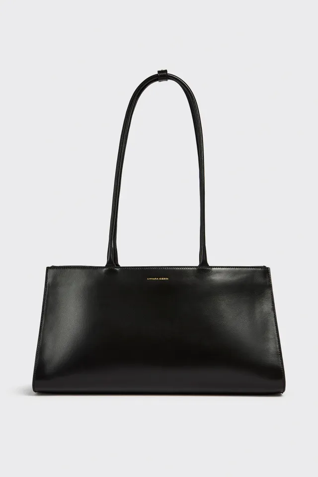Liviana Conti Meredit sac à main maxi cuir noir veau