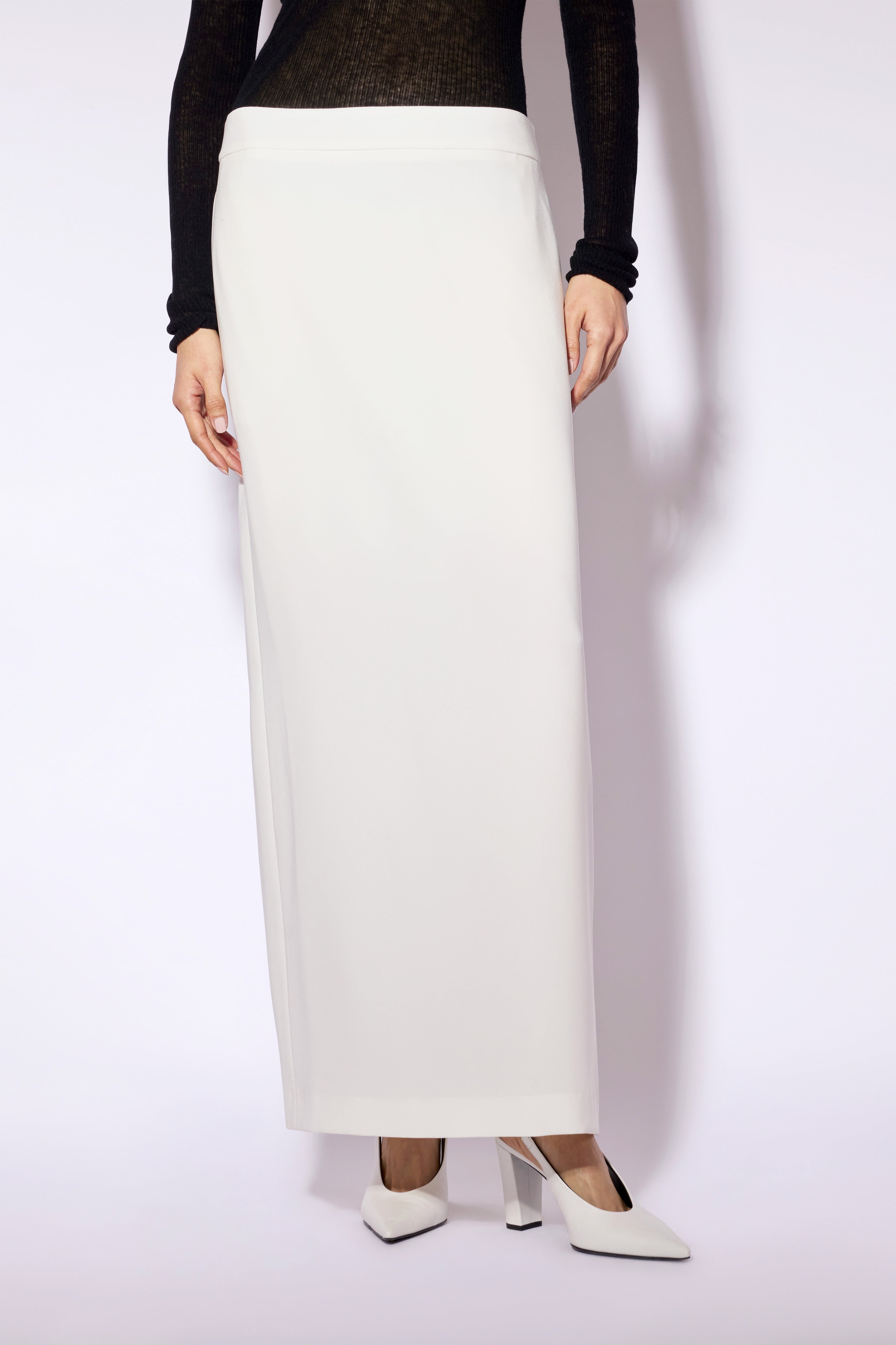 Liviana Conti Gonne Paige jupe longue noire taille haute