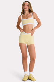 Oh Polly Bo+Tee short sport jaune citron Soft Active