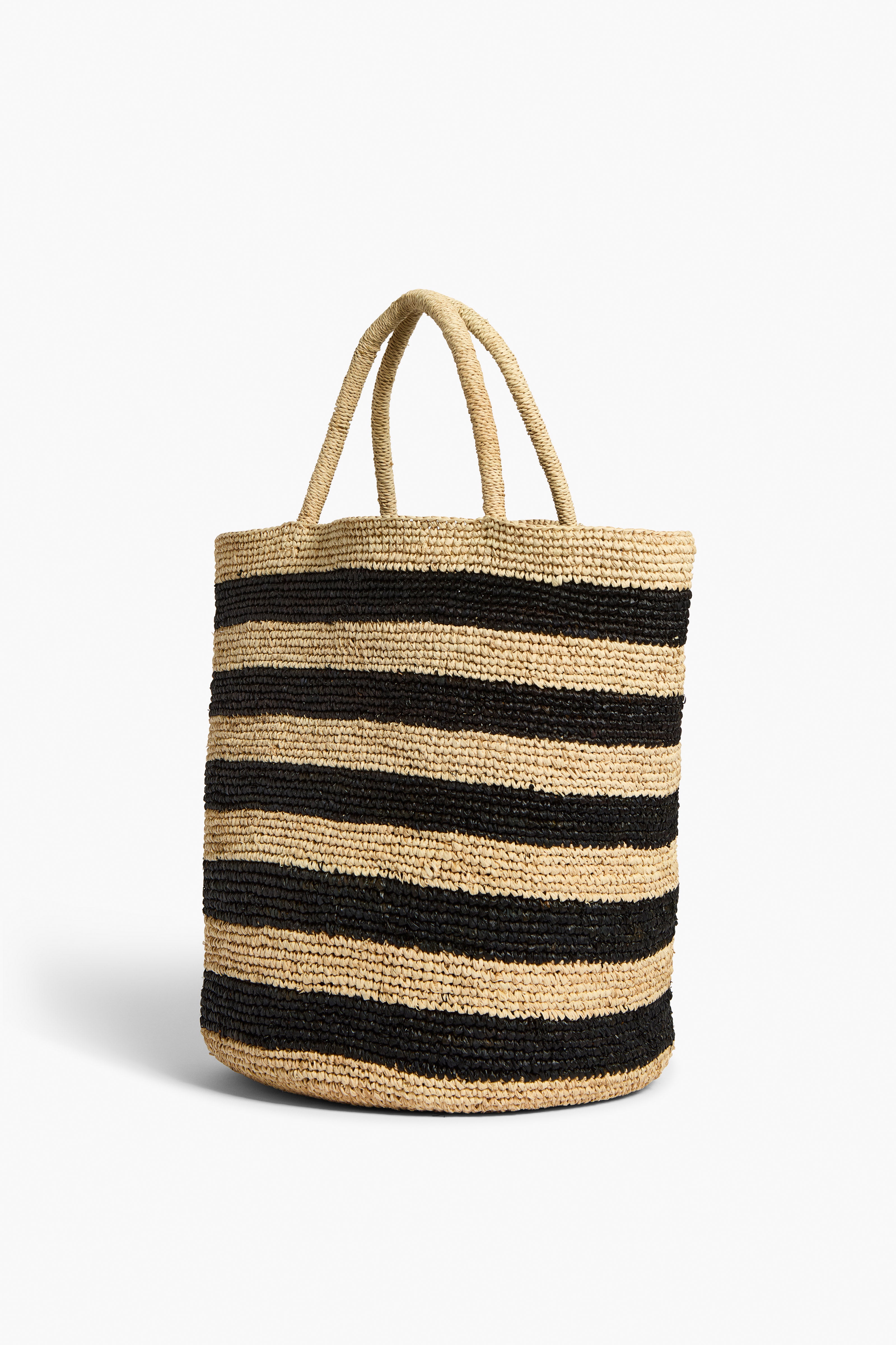 Liviana Conti Amelie A6SA79 tote bag rayé raphia