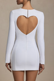 Oh Polly Adelia 12556 robe bodycon blanc cœur mini