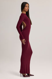 Oh Polly Regine robe longue bordeaux modal dos nu