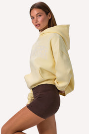 Oh Polly Knitwear Hoodie BT02578 sweat à capuche jaune doux oversize