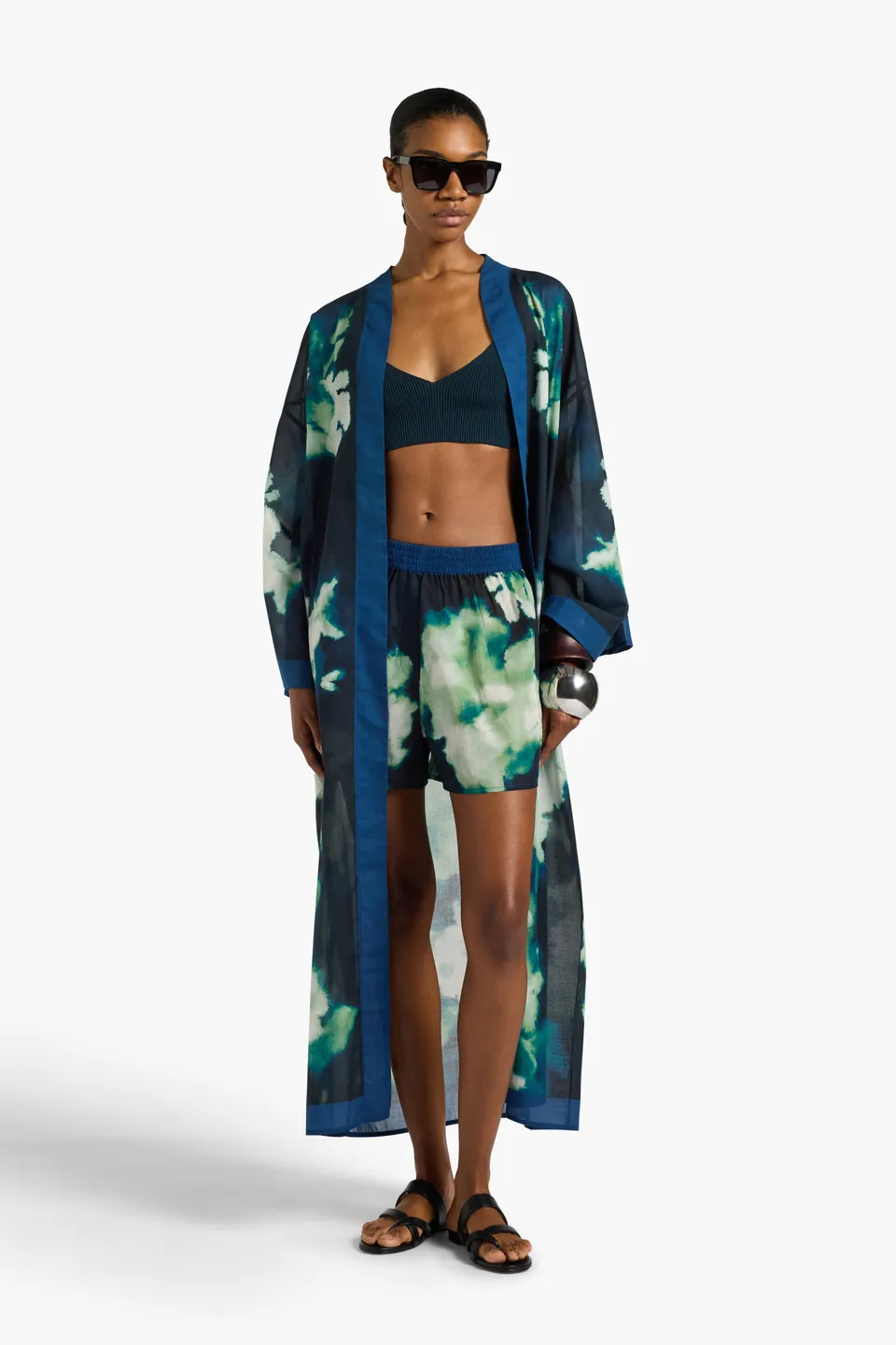 Liviana Conti Kokoro kimono coton fleur nuit
