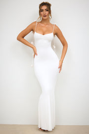 Oh Polly Aldona 8002 robe longue blanche col coeur