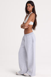 Oh Polly BT02580 Pantalon Jogging Large Gris Marl Coton