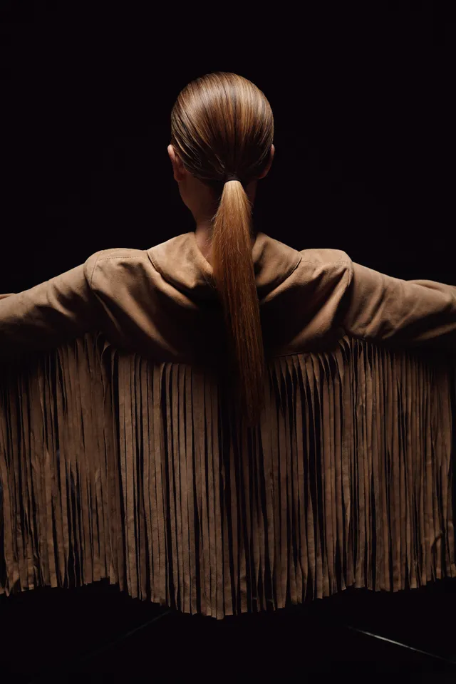 Liviana Conti Malcom veste chemise franges dos écru