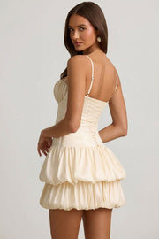 Oh Polly Clarice 12015 mini robe satin ivoire corset