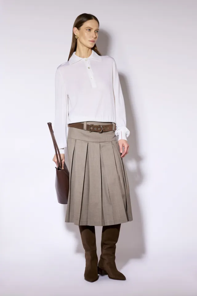 Liviana Conti Wendy jupe midi laine noir