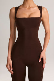 Oh Polly Luma combi capri modal marron chocolat