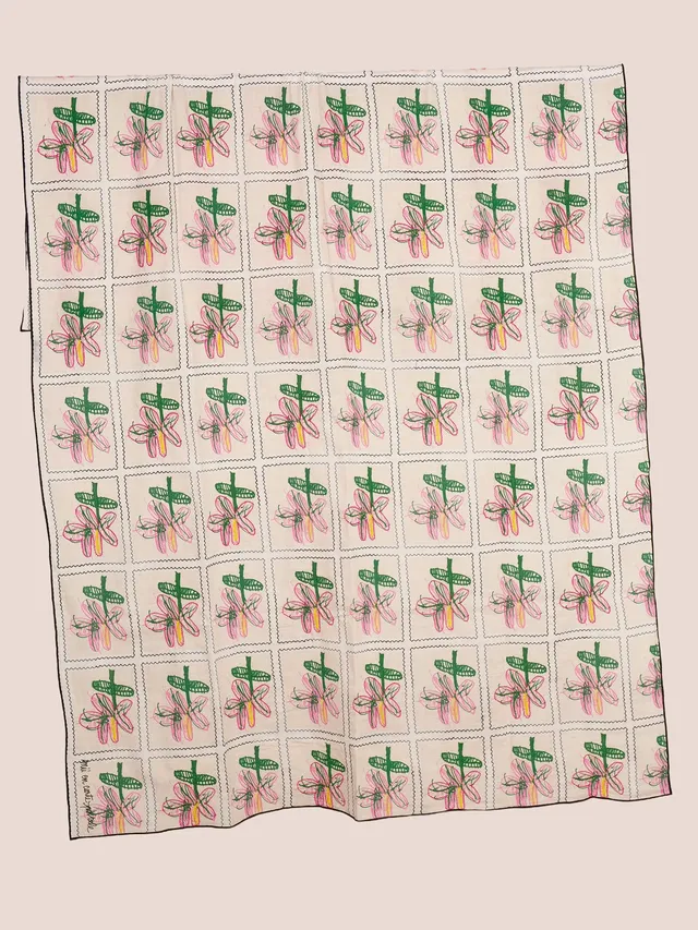 Mii carte postale foulard Fleurs Mina Provence 120x170