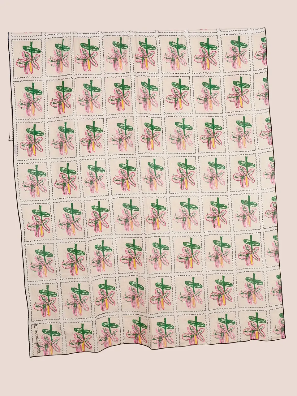Mii carte postale foulard Fleurs Mina Provence 120x170