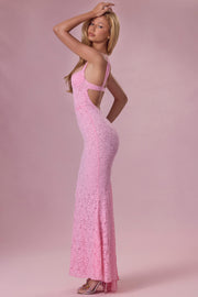 Oh Polly Lillienne robe dentelle rose sirène blush