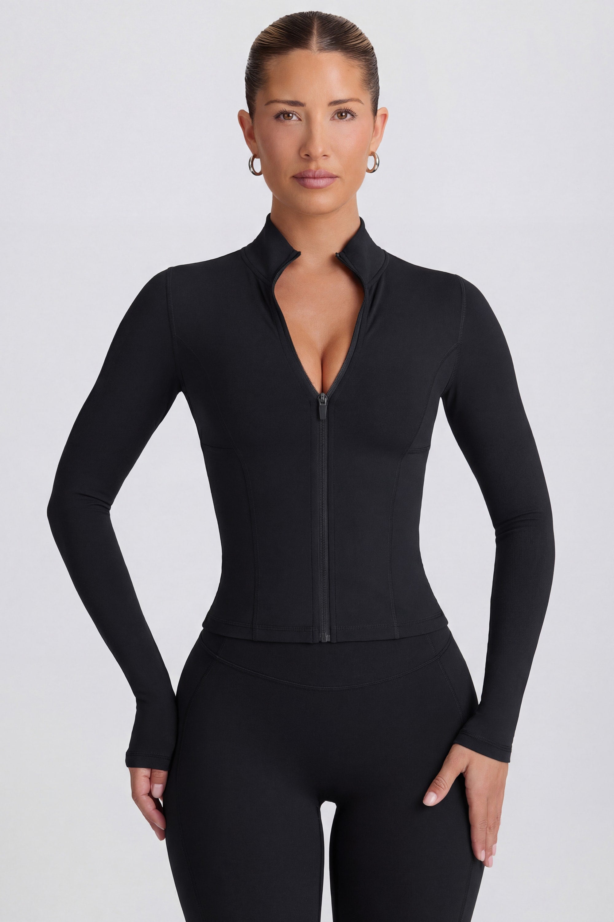 Oh Polly Bo+Tee Soft Active veste zippée noir BT0698