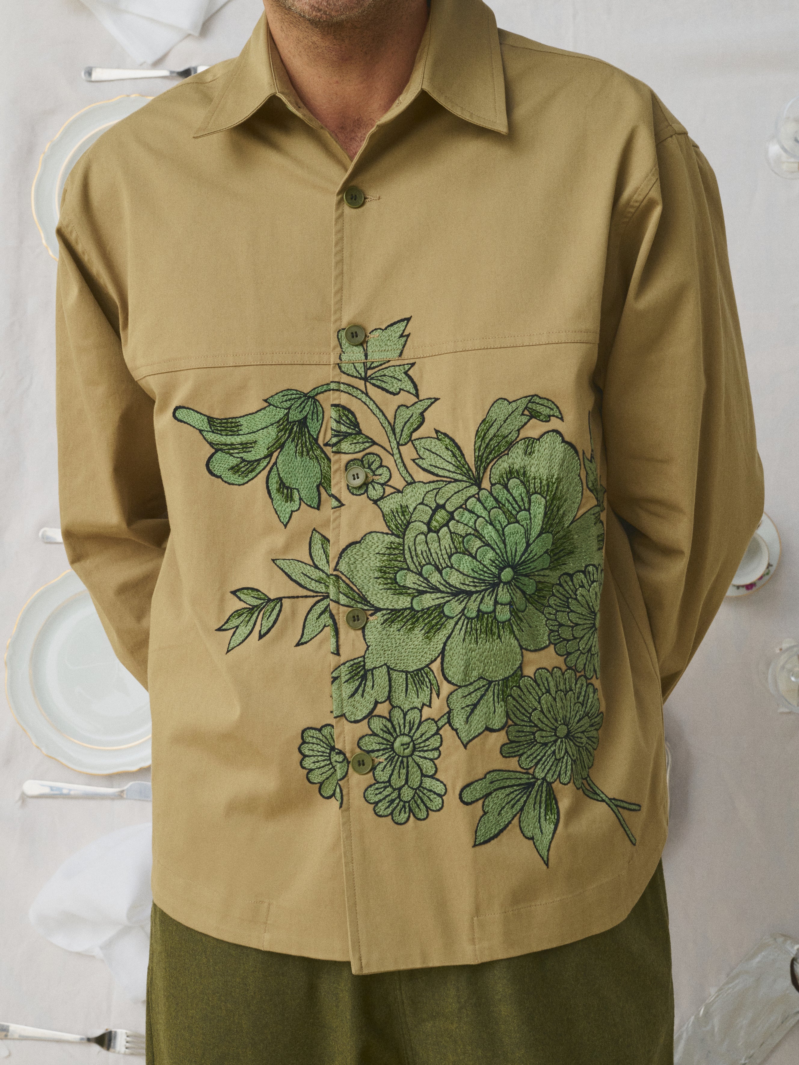 Mii à table Chemise Babu La Vaisselle chemise homme motif