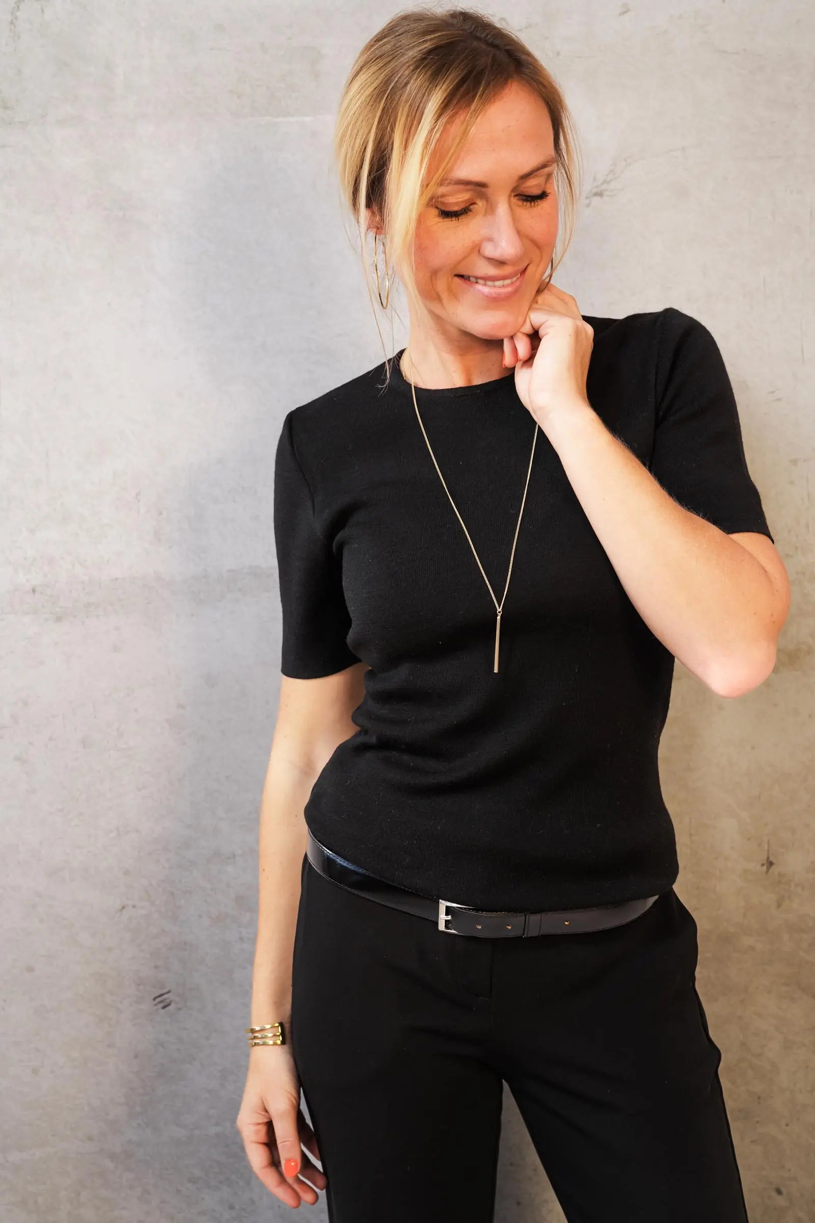 THELMA & ROSE Chloé pull mérinos noir 1