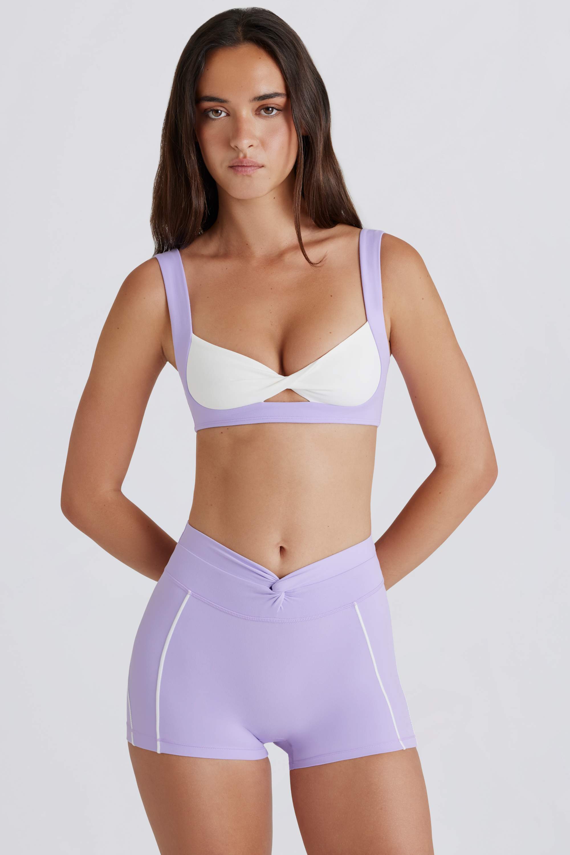 Oh Polly BT02531 mini short sport lilas twist actif