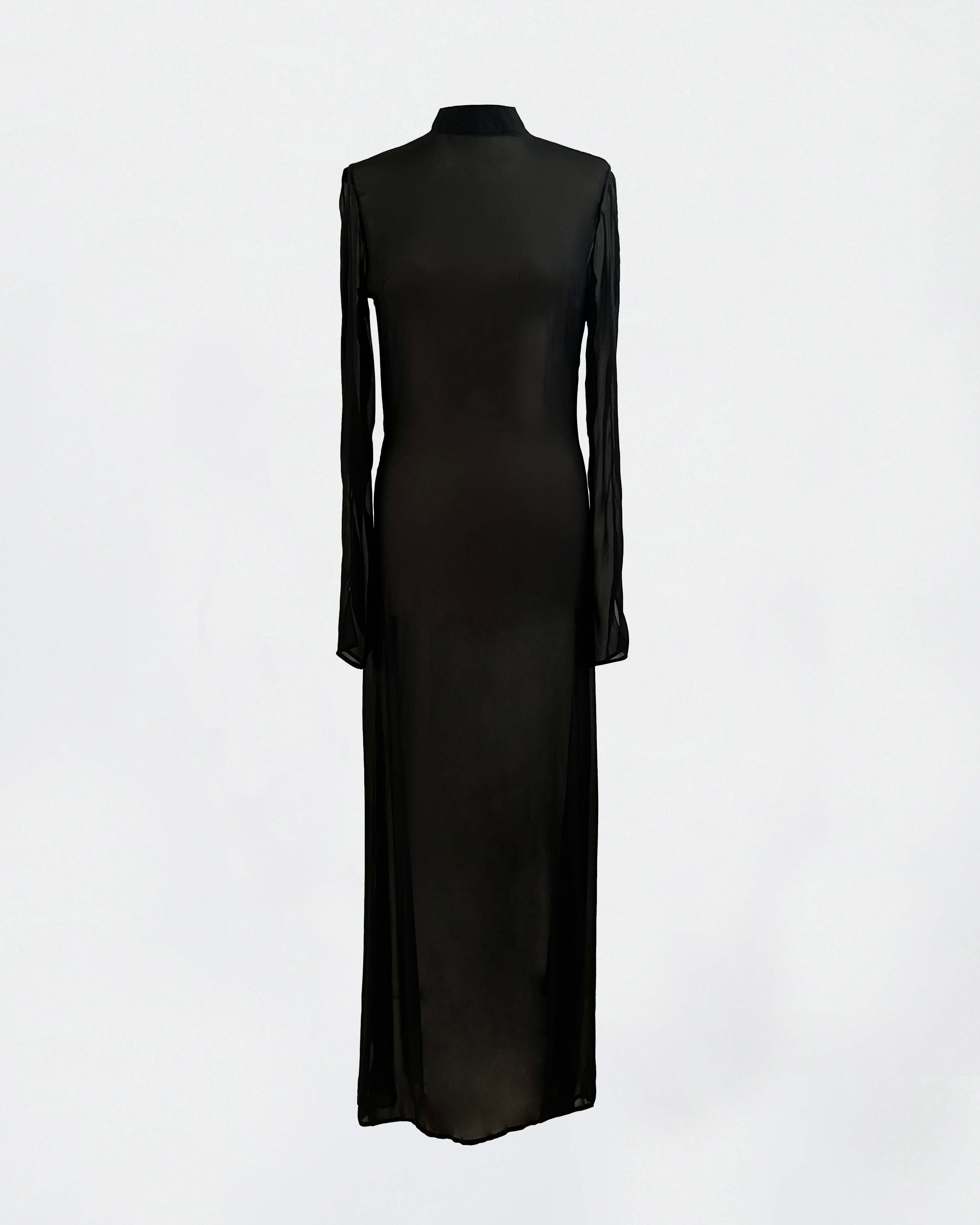The Ethiquette Robes robe Dora transparente mousseline S