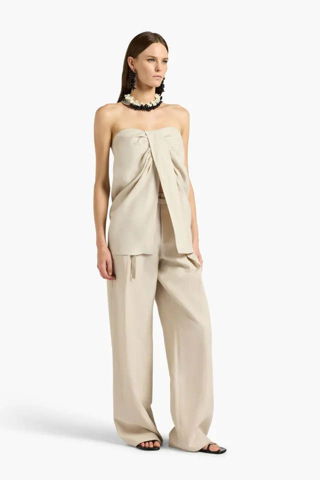 Liviana Conti June top bustier beige viscose lin