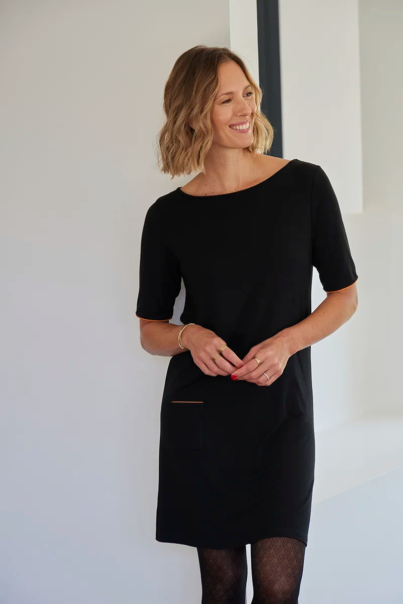 THELMA & ROSE Imane robe noire courte 38 modal