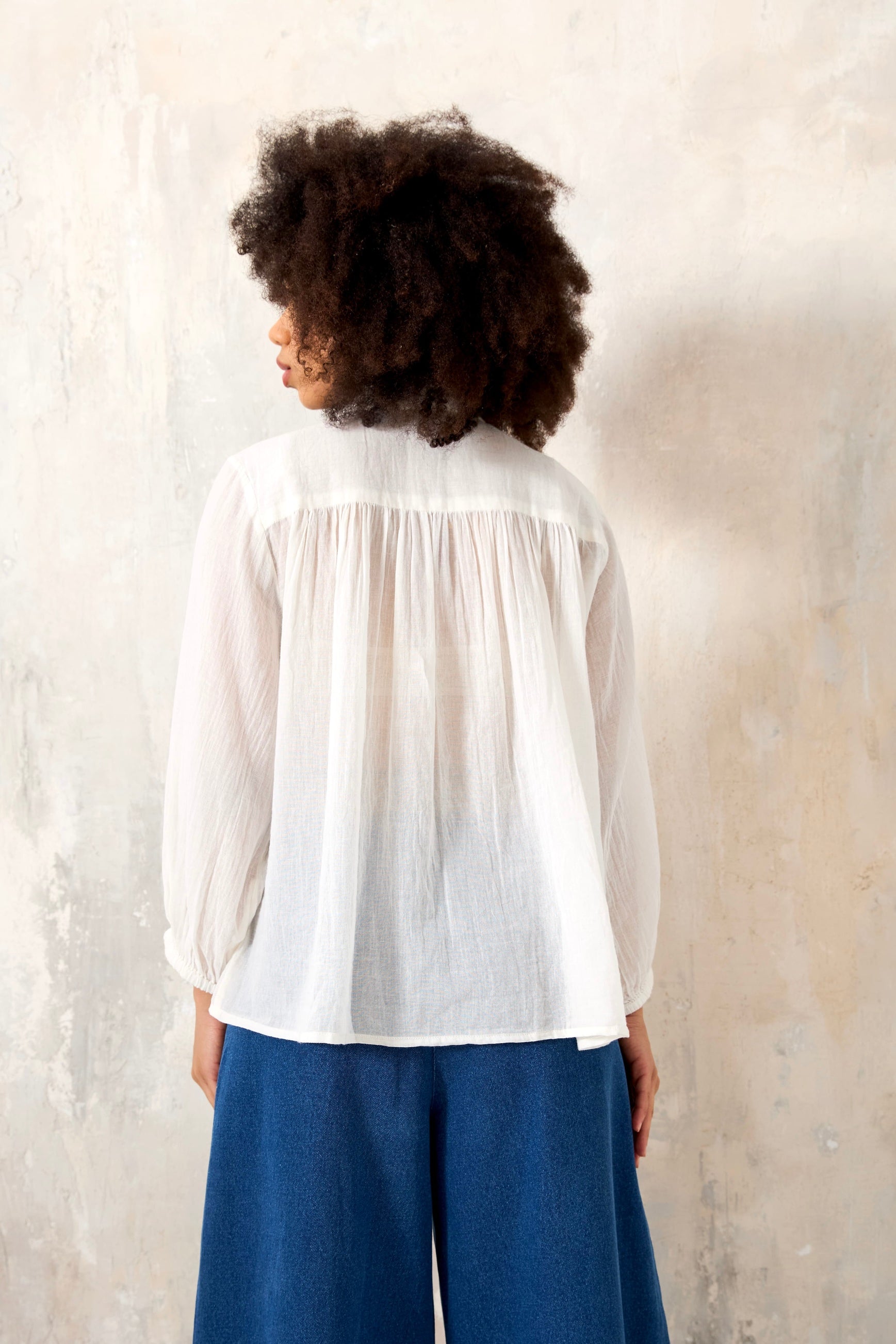Chicosoleil Tops & Chemises Jamie chemise off white gaze coton