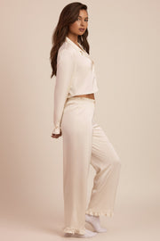 Oh Polly Trousers pantalon pyjama ivoire Priti satin