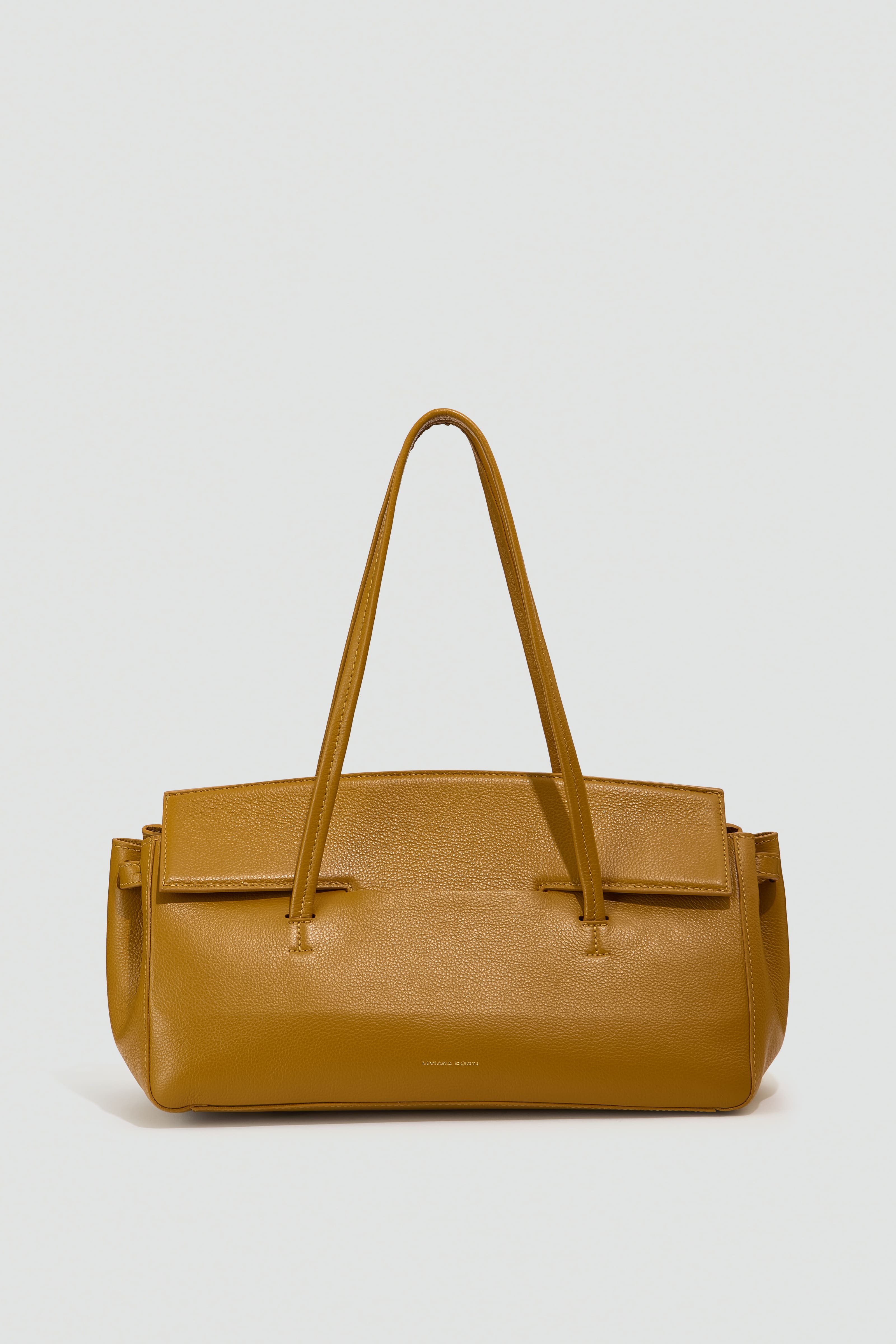 Liviana Conti Aida sac à main cuir ocre medium grainé